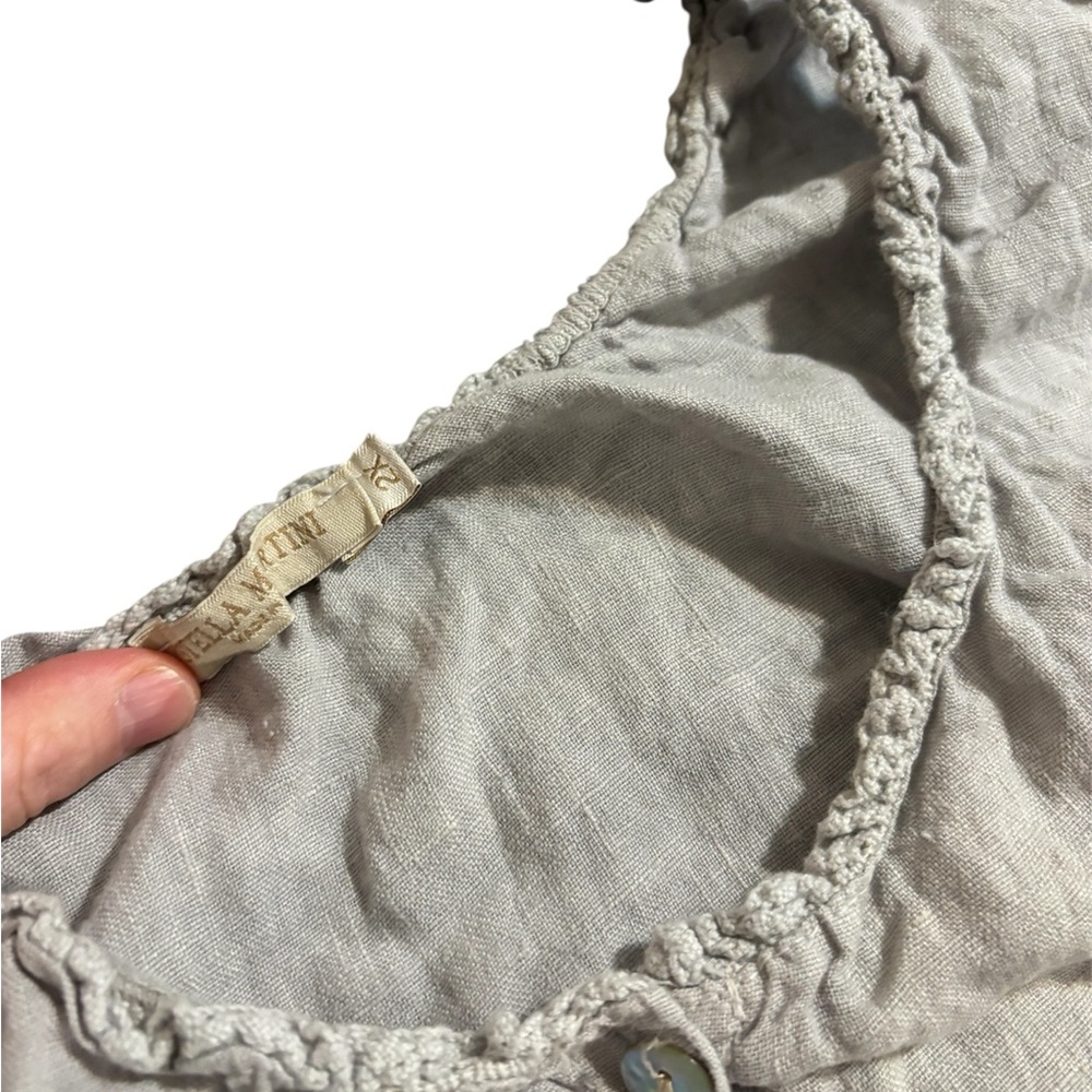 🟣Light Gray Sleeveless Ruffle Top size 2X - Picture 2 of 2